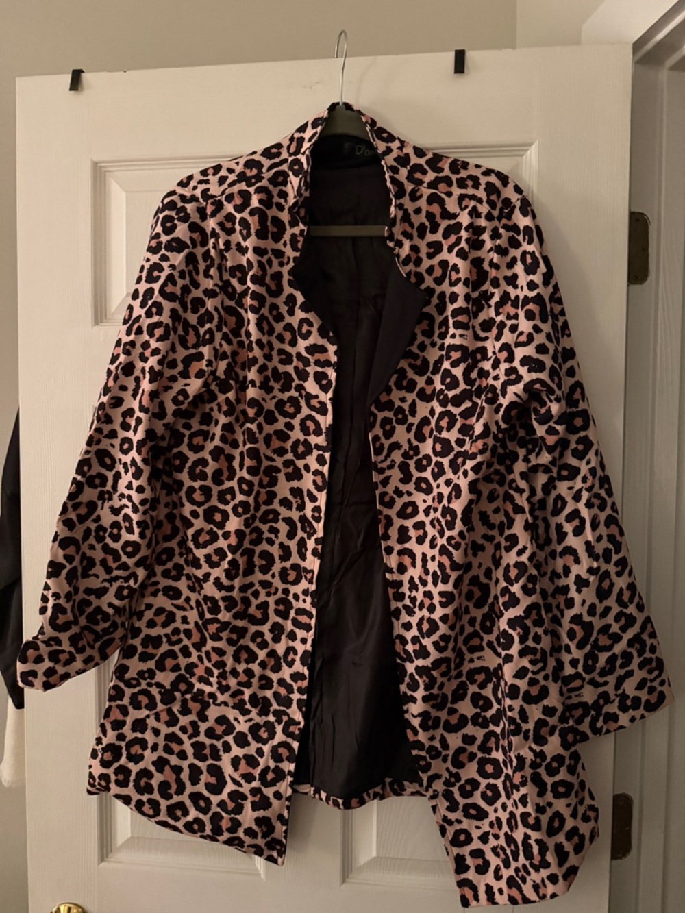 Leopard Print Pink Women's Coat